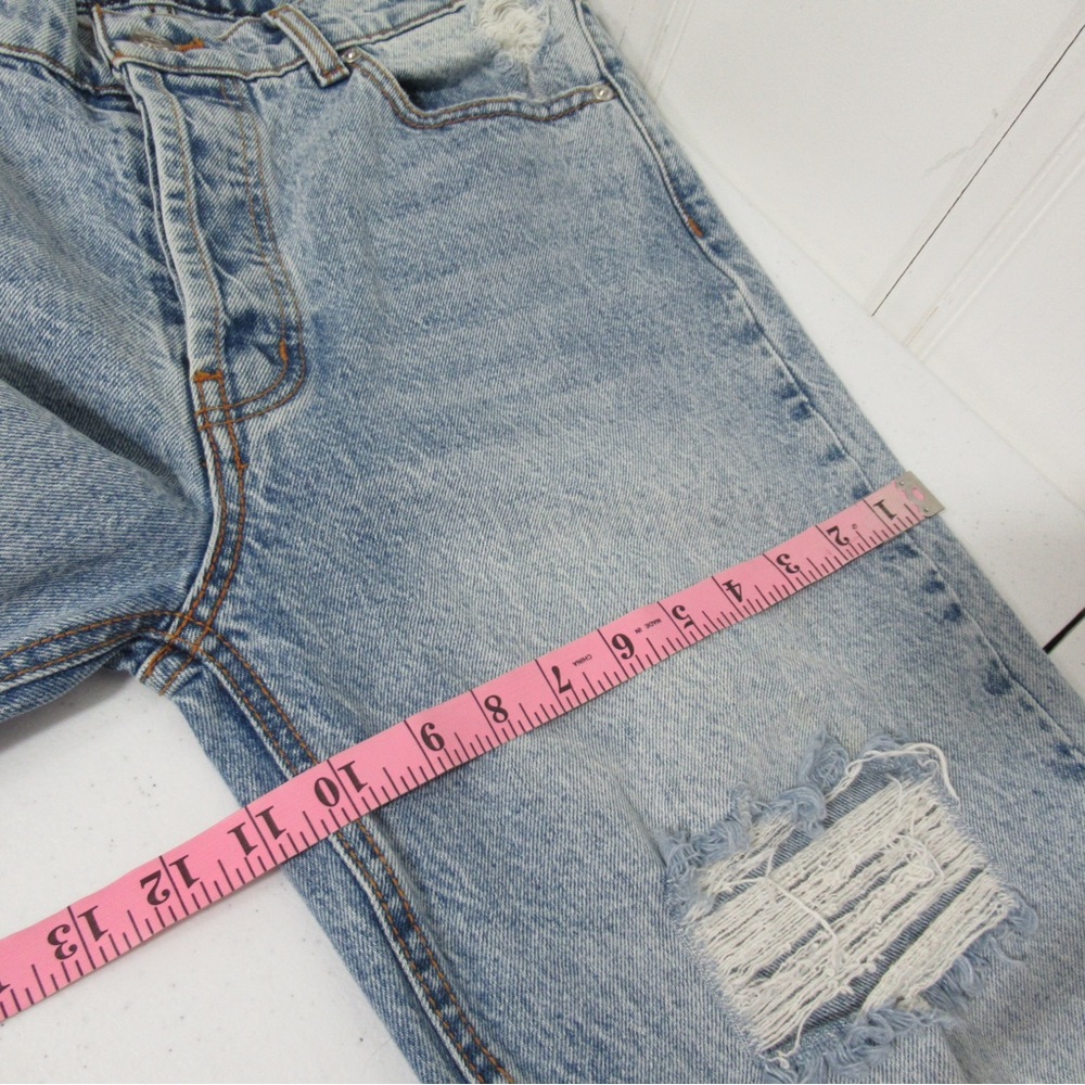 Revice Distressed Straight Leg Denim Jeans Size 28 - Picture 14 of 17